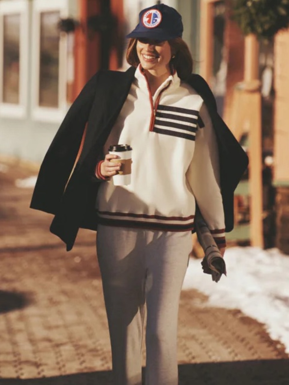 TUCKERNUCK Americana collection Antique White Flag Heiden Quarter Zip - Picture 4 of 8